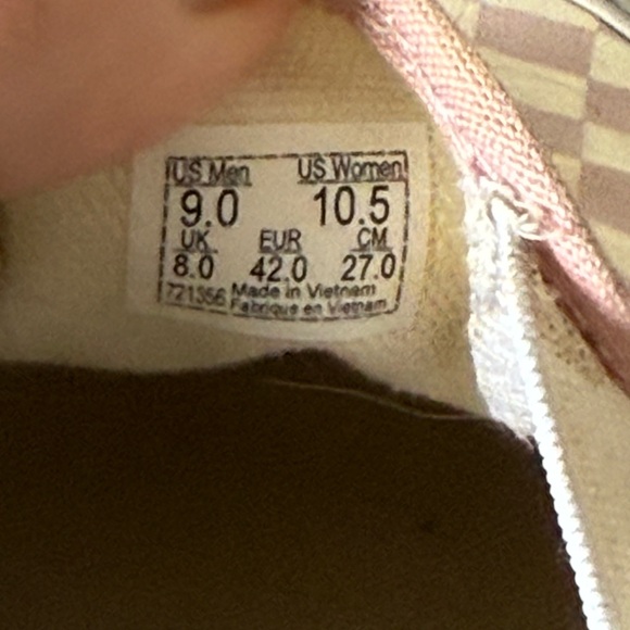 Vans Slip-On Checkerboard Pink & Cream Shoes Size US Women’s 10.5 Men’s 9 - Picture 8 of 8